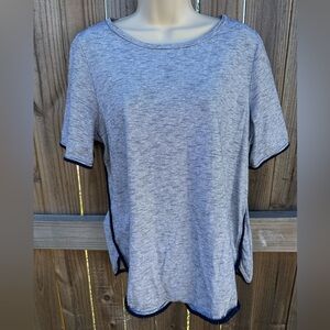 Ann Taylor Loft Lightweight Striped Cotton Top - Size L